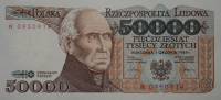 (1989) Банкнота Польша 1989 год 50 000 злотых "Станислав Сташиц"   UNC