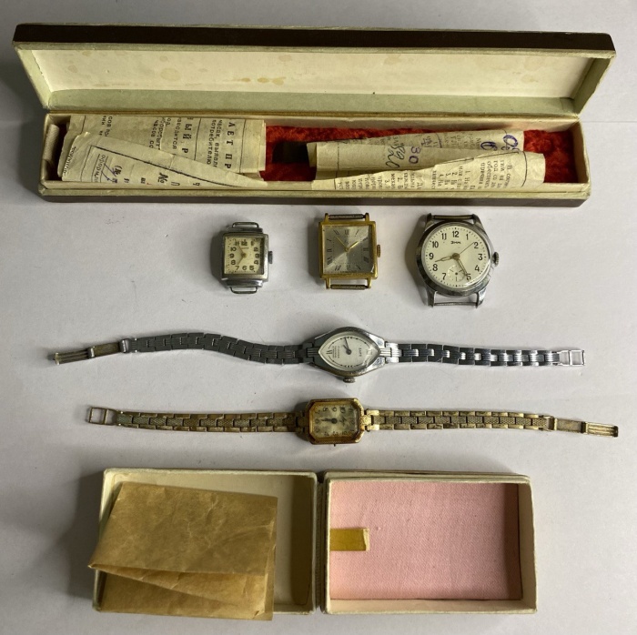 Часы наручные СССР, 5 шт в ремонт