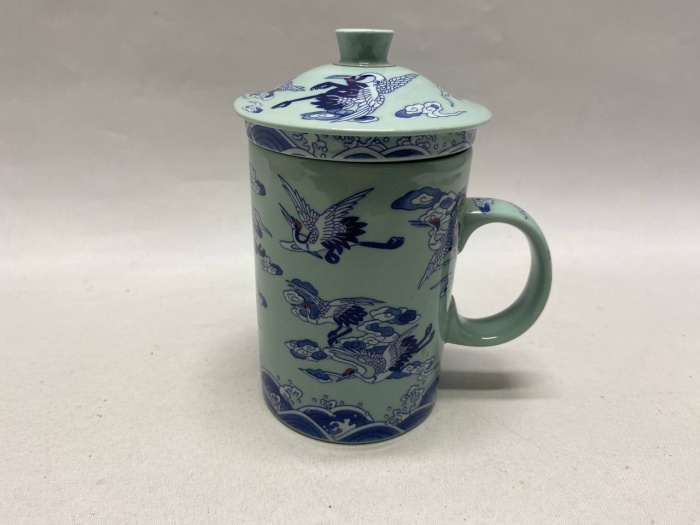 Чашка для заваривания чая Журавли с крышкой