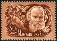 (1948-032) Марка Венгрия "Лев Толстой"    Поэты и писатели III Θ