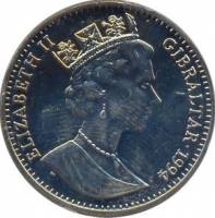 () Монета Гибралтар 1994 год 2,8 экю ""   AU