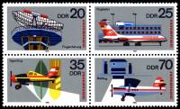 (1980-041) Лист (4 м 2х2) Германия (ГДР) "Авиация"    ИНТЕРФЛЮГ, 25 лет III Θ