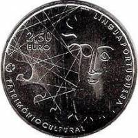 (2009) Монета Португалия 2009 год 2,5 евро "Португальский язык"  Никель Медь-Никель  UNC