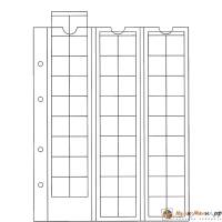 Лист прозрачный для монет формата Оптима M54 на 54 ячейки скользящий Производство " Нумизмания"