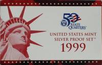 (1999s Ag, 9 м.) Набор США 1999 год  Годовой набор  PROOF