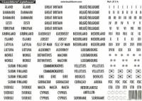 Наклейки LE 2A с названиями стран, #314091