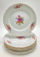 Тарелки десертные мейсенский букет, Tono China, Япония, 6 шт