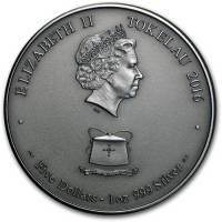 () Монета Токелау 2016 год 5 доллара ""  Биметалл (Серебро - Ниобиум)  UNC