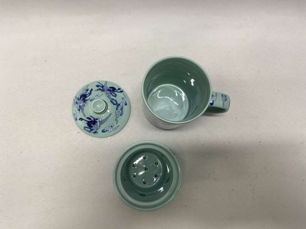 Чашка для заваривания чая Журавли с крышкой