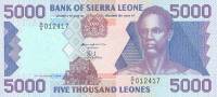  Банкнота Сьерра-Леоне 1993 год 5 000     UNC