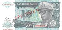 (,) Банкнота Заир 1993 год 10 новых заиров "Мобуту Сесе Секо"   UNC