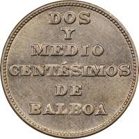 (№1929km8) Монета Панама 1929 год 2frac12; Centeacute;simos
