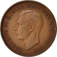 (1937) Монета Великобритания 1937 год 1 пенни "Георг VI"  Бронза  UNC