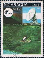 (№1981-2230) Марка Никарагуа 1981 год "Космической Связи", Гашеная