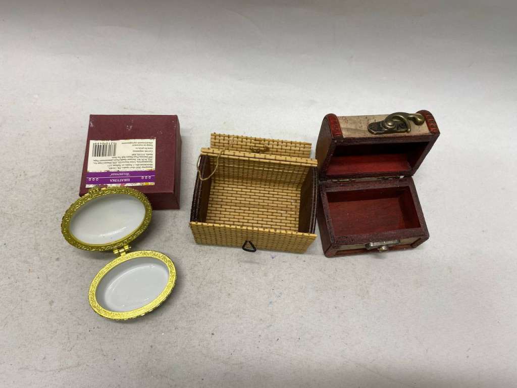 Шкатулка дерево метал, 3 шт