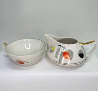 Чашка и молочник Берёзка РПФ СССР Рига 1950 год