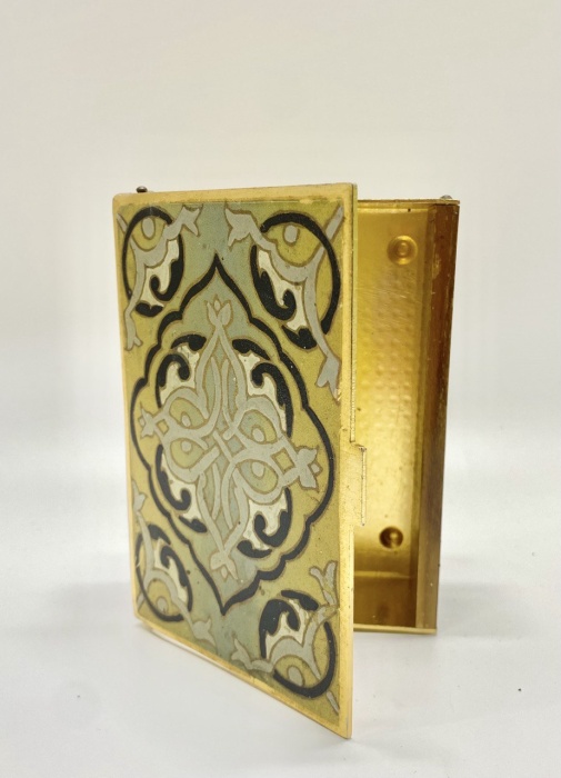 Шкатулка табакерка латунь дерево СССР клеймо