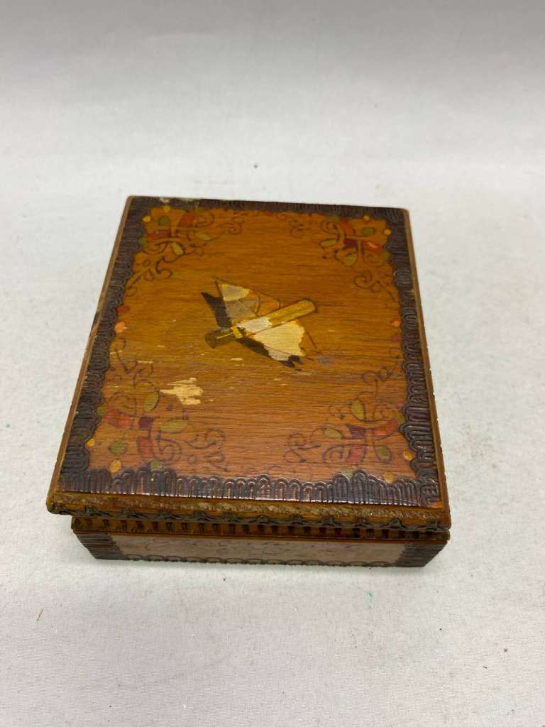 Шкатулка сигаретница дерево Болгария 