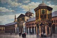 Картина Большая мечеть Дамаска в Сирии масло 83 х 55 см