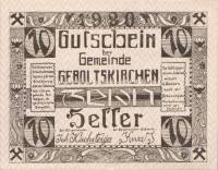 (№1920) Банкнота Австрия 1920 год "10 Heller"