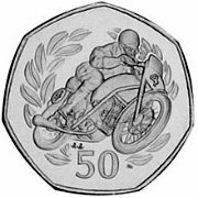 () Монета Остров Мэн 1999 год 50 пенсов ""  Медь-Никель  UNC
