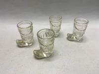 Рюмка сапожок стекло СССР, 4 шт