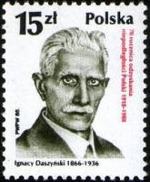 (1988-036) Марка Польша "Игнатий Дашинский"    70 лет независимой республике III Θ