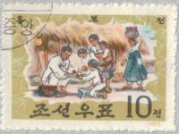 (1963-061) Марка Северная Корея "Ласточка"   Сказка Хун Бо III O