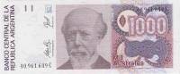 (1990) Банкнота Аргентина 1990 год 1 000 аустралей "Хулио Рока"   UNC