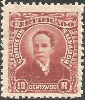 (№1897-166) Марка Сальвадор 1897 год "Президент Генеральной Gutieacuterrez", Гашеная