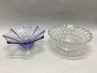 Салатник 2 шт, хрусталь, цветное стекло