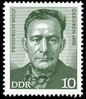 (1973-002) Марка Германия (ГДР) "Фридрих Вольф"    Известные личности III Θ