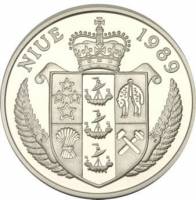 () Монета Остров Ниуэ 1989 год 500  ""   Биметалл (Серебро - Ниобиум)  AU