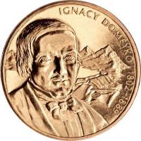 (133) Монета Польша 2007 год 2 злотых "Игнаций Домейко"  Латунь  UNC