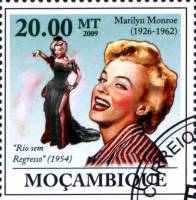 (№2009-3336) Марка Мозамбик 2009 год "19261962 Мерилин Монро", Гашеная