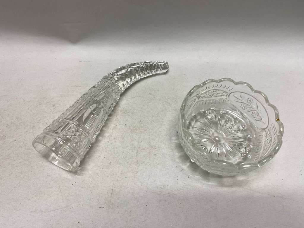 Конфетница и хрустальный рог СССР