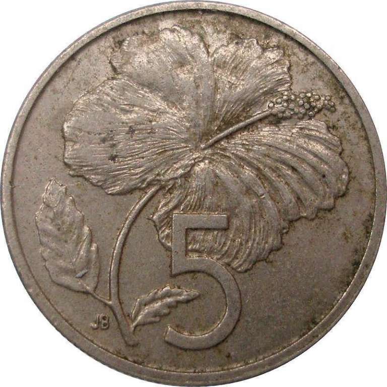 (№1987km33) Монета Острова Кука 1987 год 5 Cents