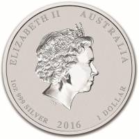 (1985) Монета Австралия 2016 год 1 доллар   Биметалл (Серебро - Ниобиум)  UNC