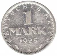(1925a) Монета Германия Веймарская республика 1925 год 1 марка    XF
