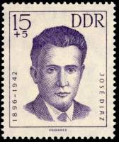 (1962-056) Марка Германия (ГДР) "Хосе Диас"    Анти-фашисты II O