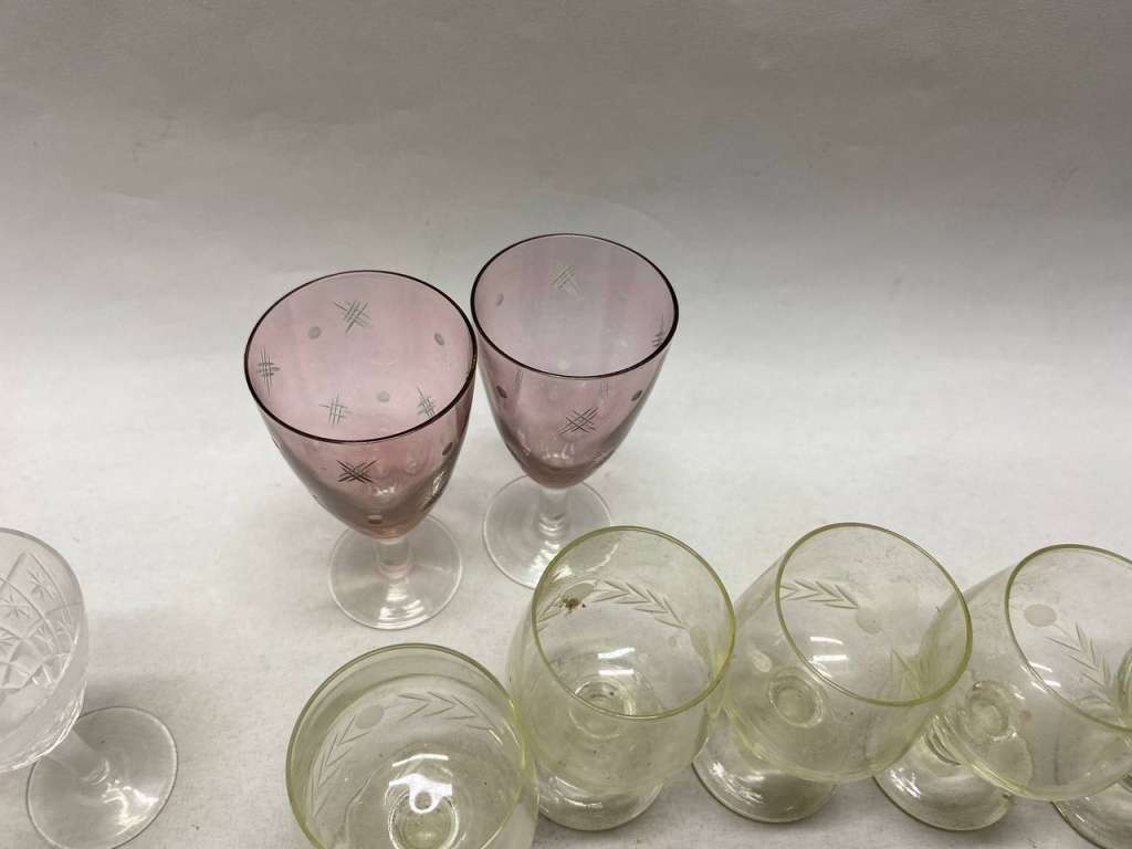 Рюмки, стопки хрусталь 14 шт