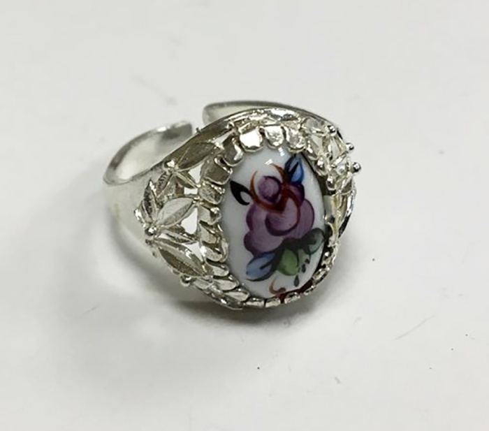 Перстень "Финифть", серебрение (сост. на фото)