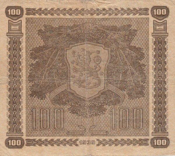 (,) Банкнота Финляндия 1940 год 100 марок    UNC
