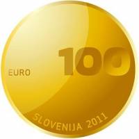 (№2011km103) Монета Словения 2011 год 100 Euro (20-летие Словении)