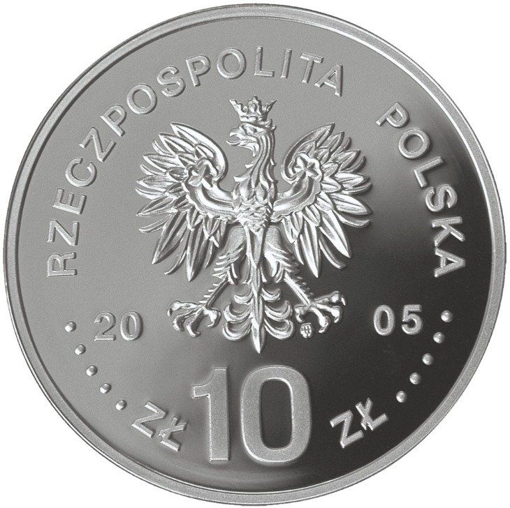 2005 Монета Польша 2005 год 10 злотых Станислав Понятовский, большой портрет  Серебро Ag 925  PROOF