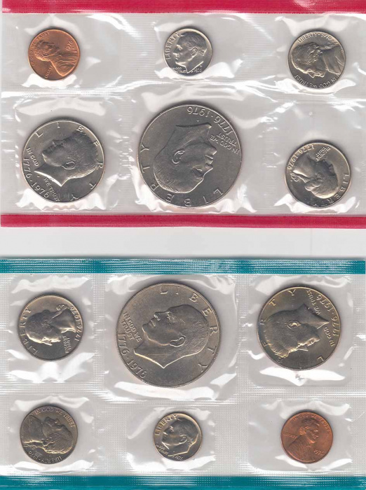 (1976pd, 12 м.) Набор монет США 1976 год   UNC