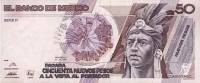 (№1992P-97a.4) Банкнота Мексика 1992 год "50 Nuevos Pesos"