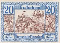(№1920) Банкнота Австрия 1920 год "20 Heller"