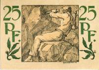 (№2017) Банкнота Германия (Без даты) 25 Pfennig"