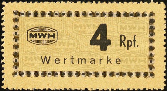 (№2017) Банкнота Германия (Без даты) 4 Reichspfennig&quot;